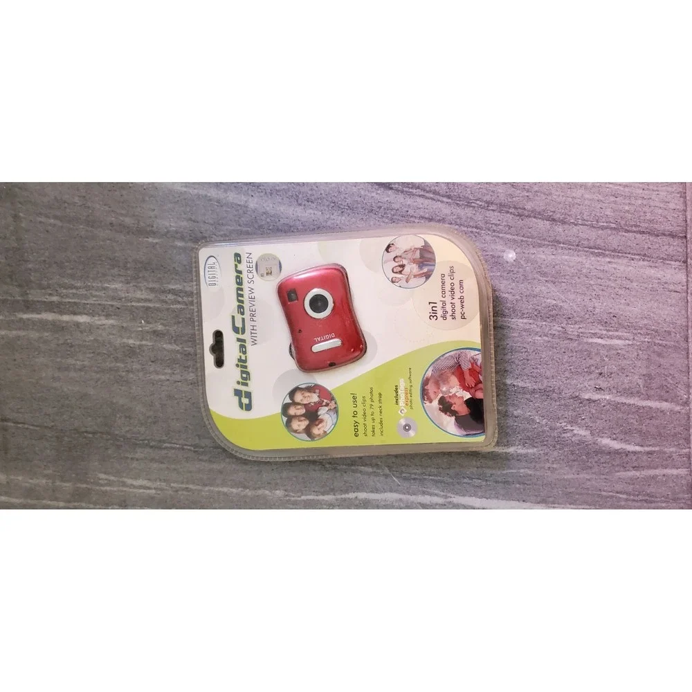 Vintage Digital Concepts Digital Camera Kids OS Red NIB‎ 3-in-1 Video